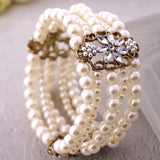 Fashion Accessories Simulated Pearl Women's Multi-layer Elastic Bracelet Accessories Free Shipping Bracelets & Bangles