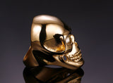 Fashion Big Gold Color Men Ring 316 Stainless Steel Skull Rock Rings Men Jewelry
