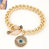 fashion Gold Bracelets for Women Men Jewelry Vintage Evil Eye Bracelets & Bangles Charm Brazaletes Pulseras Mujer Bijoux