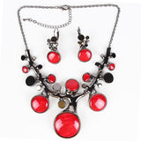 Fashion Brand Jewelry Sets GunmetalSilverGold Plated Bridal Necklace Set Coral Design High Quality New Arrival