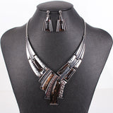 Fashion Brand Jewelry Sets Silver Plated Leaser Pattern 5 Colors New Bridal Jewelry High Quality Party Gifts