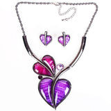 Fashion Brand Jewelry Sets Wedding Necklace Earring Set Hight Quality Heart Design Bridal Jewelry New Party Gifts