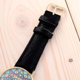 Fashion Clock Geneva Dress Watch Women Sunflower Style Leather Strap Relogio Feminino Fantastic Gift Reloj Graffiti Watch