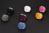 Fashion Crystal Rings For Women Multicolor Rhinestone Stainless Steel Wedding Female Teen Jewelry