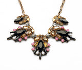 Fashion Design New Arrival Resin Zinc Alloy Best Seller 18k Gold Collar Marquise Insect Imitation Necklace