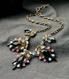 Fashion Design New Arrival Resin Zinc Alloy Best Seller 18k Gold Collar Marquise Insect Imitation Necklace