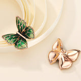 Fashion Enamel Rose Gold Plated Butterfly Charm Fashion Stud Earrings Jewelry 2016 New Hot Birthday Gifts