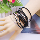 Fashion Handmand Silver Tone infinity Charm MIX Colors Bracelet Suede Leather Bracelet Best Gift
