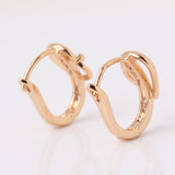 Fashion Heart Love Earrings for Women 18K Gold Plated White Stone Crystal CZ Zircon hoop Earrings Wedding Jewelry 
