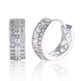 Fashion Jewellery Huggie Earing for Women White AAA Cubic Zirconia Hoop Earings Design Wedding Earring Brinco Bijoux 