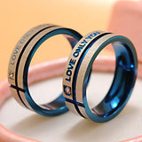 Fashion Jewelry 316L Stainless Steel Simple Circle "Love Only You" Couple Rings,Wedding Ring,Engagement Rings