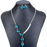 Fashion Jewelry Sets Crystal Necklace Green Crystal Wedding Jewelry New High Quality Party Gifts