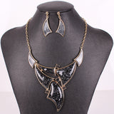 Fashion Jewelry Sets Gold Plated Black Necklace Woman's Necklace Earring Set New High Quality Party Gifts