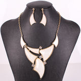 Fashion Jewelry Sets Gold Plated Black Necklace Woman's Necklace Earring Set New High Quality Party Gifts