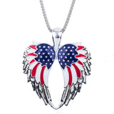 Fashion Jewelry Sets Hight Quality Necklace Sets For Women Jewelry Multicolor USA Flag Unique Wing Design Party Gift