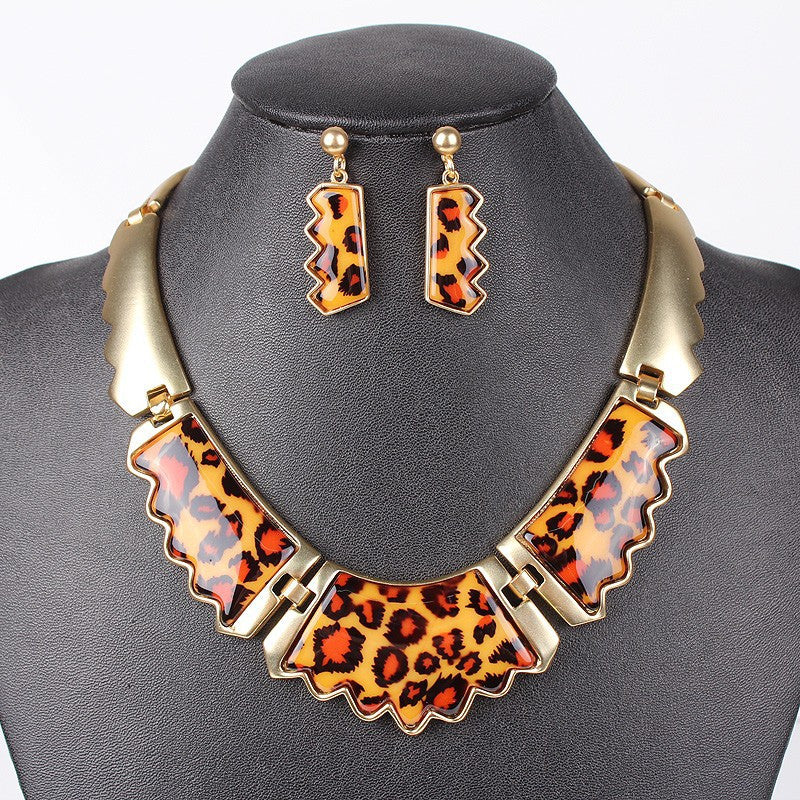 Fashion Jewelry Sets Leopard Resin colors Gold/Silver Plated High Quality Party Gifts New Arrival