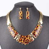 Fashion Jewelry Sets Leopard Resin colors GoldSilver Plated High Quality Party Gifts New Arrival