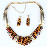 Fashion Jewelry Sets Leopard Resin colors GoldSilver Plated High Quality Party Gifts New Arrival