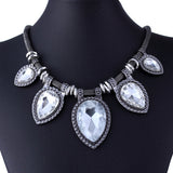 Fashion Jewelry Vintage Necklaces Gem Stone Choker Necklace Adult Acrylic Chain Pendants Statement For Women Collares