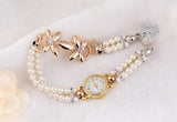 Fashion Luxury Pearl Bracelet Quartz Watches Women Casual Watch Women Wristwatches