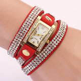 Fashion 2016 New 11 Colors Luxury Leather Casual Gold Wristwatch Watch Women Dress Watches Wrist Watches Quartz