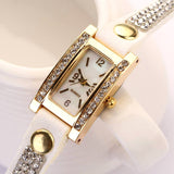 Fashion 2016 New 11 Colors Luxury Leather Casual Gold Wristwatch Watch Women Dress Watches Wrist Watches Quartz