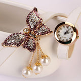 Fashion New Fashion Casual Leather Luxury Butterfly Wristwatch Bracelet Watch Dress Women Watches Ladies Watch