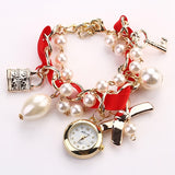 Fashion New Fashion Casual Pearl Bow Bracelet Wristwatch Women Wristwatches Luxury Watch Women Ladies Classic Watch