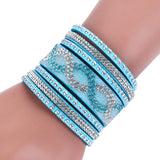 Fashion New Leather Bracelets with Wrap Bracelet for women Clasp Charm Bracelets Bangles