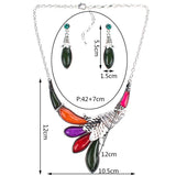 Fashion Red Jewelry Sets Woman's Necklace Earring Set Wedding Jewelry Sets New High Quality Peacock Design