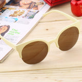 Fashion Retro Designer Super Round Circle Glasses Cat Eye Semi-Rimless Sunglasses Glasses Goggles oculos de sol
