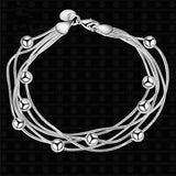 Fashion Silver Beads chain bracelet women lady gift