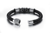 Fashion Stainless Steel Bracelet Genuine Leather Bracelets & Bangles Women & Men Jewelry 