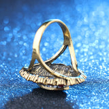 Fashion Vintage Ring Jewelry Party Retro AAA Resin 18 Gold Exquisite Elegance Nail Tools Rings For Women