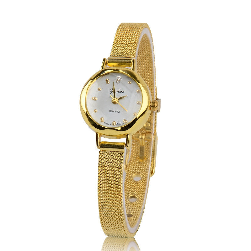 Fashion Women Dress Golden Watches Brand Watch Bracelet rhinestone watches quartz Women Wristwatches