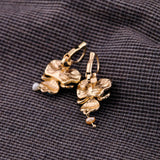 Fashion accessories oil phalaenopsis flower women's sweet earrings 