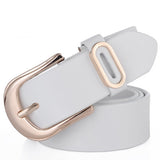 Fashion brand 100% genuine leather women belt metal pin buckle vintage belts for women
