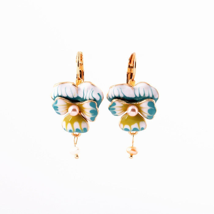 Fashion accessories oil phalaenopsis flower women's sweet earrings