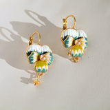 Fashion fashion accessories oil phalaenopsis flower women's sweet earrings 