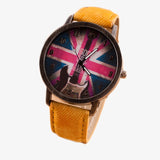 Fashion items Casual watches Men women quartz watches flag partten Electronic Vintage Style wristwatch clock hours