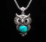 Fashion owl Women tibetan silver Turquoise Crystal Jewelry Sets Chain party wedding women gift Jewelry Sets