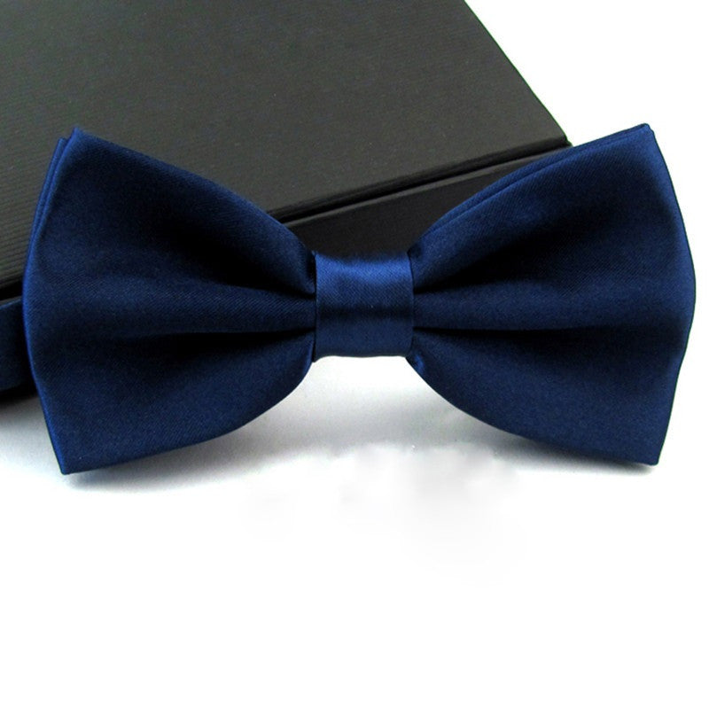 Fashions Men's Formal Commercial bowties Solid Color Tuxedo Classic Bowtie Pre Wedding Party Satin Bow Tie Necktie