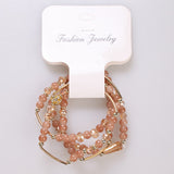 Fine Sterling Jewelry Bracelets & Bangles Pearl Bracelet For Women Multilayer Design Imitation Turquoise Bead Bracelets