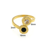 Delicate Zircon Roman Numerals Pattern Alliances Rings, Best Gift For Women Manual Mosaic Love Ring