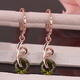 Forniciform 14k Gold Plated Austrian Crystal Drop Earrings For Women Gift /Party Fashion Jewelry