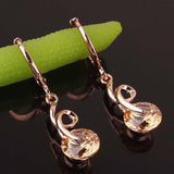 Forniciform 14k Gold Plated Austrian Crystal Drop Earrings For Women Gift /Party Fashion Jewelry