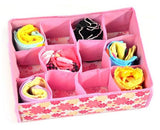 NEW Hot Sale Folding 12 Grid Storage Box For Bra,Underwear,Socks 31*23*11CM Non-Woven Fabric