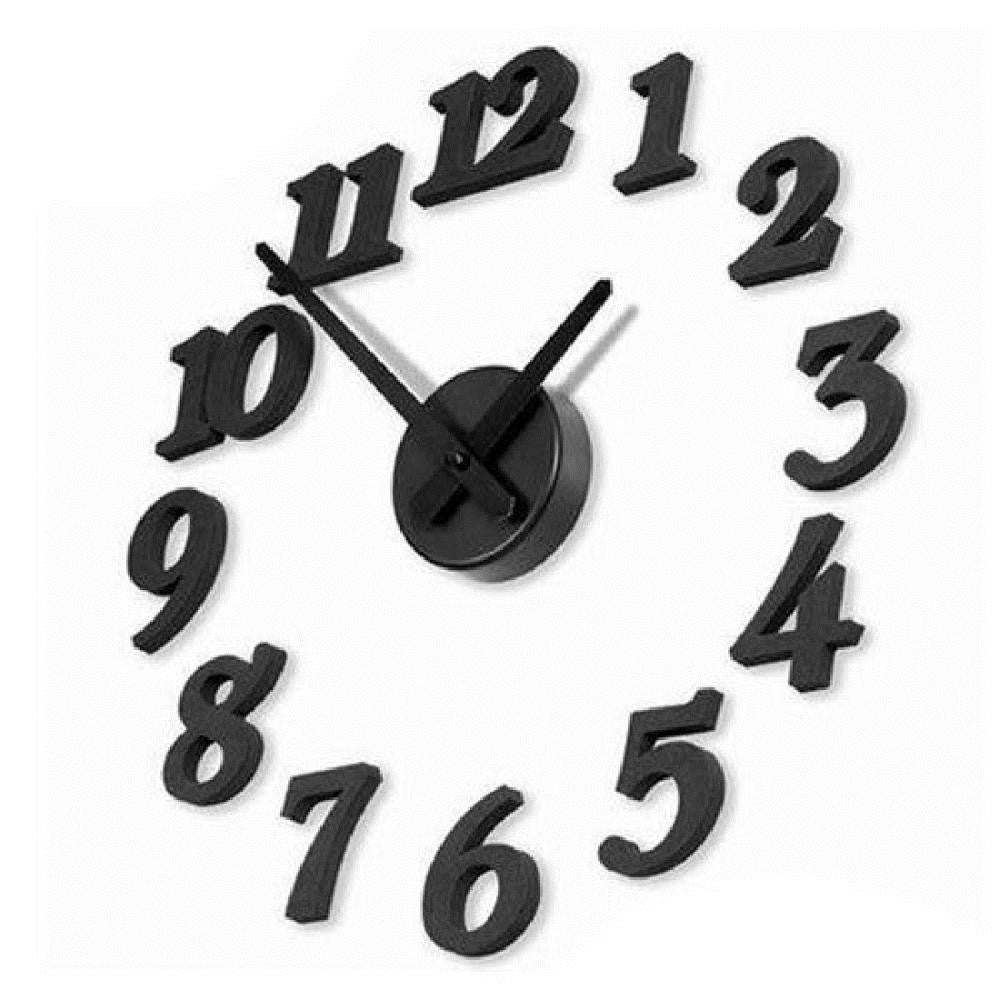 DIY Clock Adhesive Decal Modern Wall Digit Number Room Interior Decoration Clock 3D DIY Clock