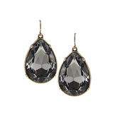 New Arrival Fashion Women Shiny Big Crystal Water Drop Statement Earring