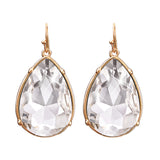 New Arrival Fashion Women Shiny Big Crystal Water Drop Statement Earring